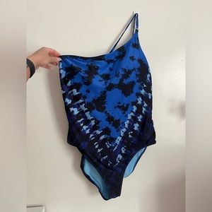 Aerie - size xl blue tie-dye one piece swimsuit